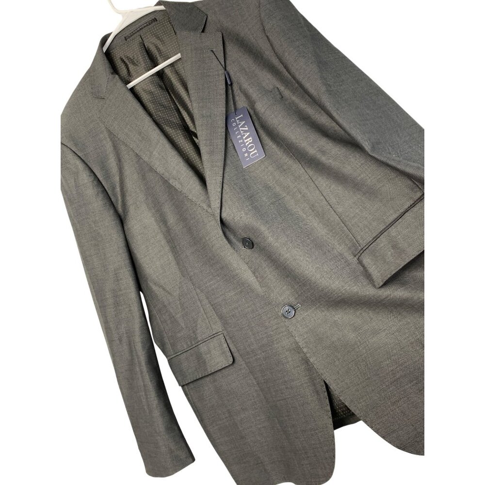 48R Lazarou Collezioni Mens SB2B Suit Seperate Jacket Wool Silk Modern Fit